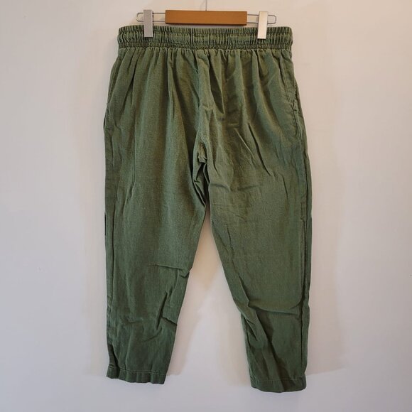 RipZone / Linen / Pants / Women / Capri / Olive / Size M - Picture 3 of 7
